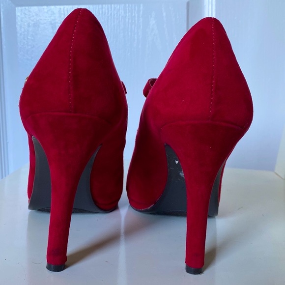 Peep toe high heel Mary Janes size 9.5 - Picture 5 of 7